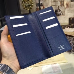 Replica Louis Vuitton Blue Epi Leather Brazza Wallet