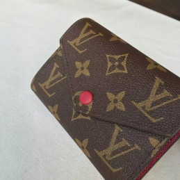 Replica Louis Vuitton Brown Monogram Rose Snap Victorine Wallet
