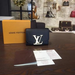 Replica Louis Vuitton Navy Blue Vivienne Compact Wallet