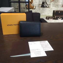 Replica Louis Vuitton Navy Blue Vivienne Compact Wallet