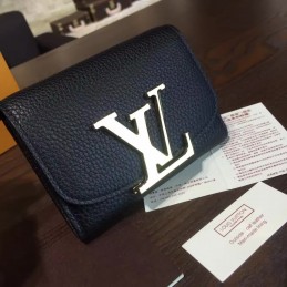 Replica Louis Vuitton Navy Blue Vivienne Compact Wallet
