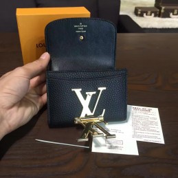 Replica Louis Vuitton Navy Blue Vivienne Compact Wallet
