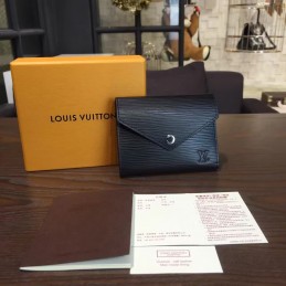 Replica Louis Vuitton Black Navy Victorine Wallet