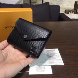 Replica Louis Vuitton Black Navy Victorine Wallet