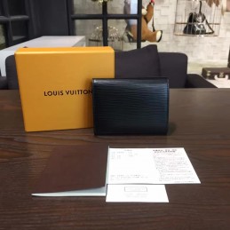 Replica Louis Vuitton Black Navy Victorine Wallet