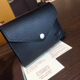 Replica Louis Vuitton Black Navy Victorine Wallet