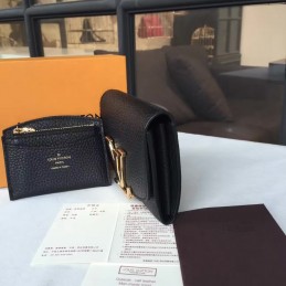 Replica Louis Vuitton Black Vivienne Compact Wallet