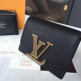 Replica Louis Vuitton Black Vivienne Compact Wallet