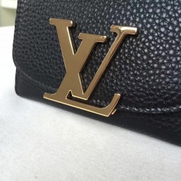 Replica Louis Vuitton Black Vivienne Compact Wallet