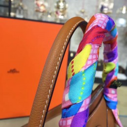 Replica Hermes Brown Bolide 45 Shark Charm Twilly Handle Bag