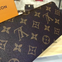 Replica Louis Vuitton Brown Monogram Red Snap Emilie Wallet