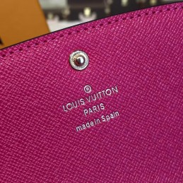Replica Louis Vuitton Brown Monogram Red Snap Emilie Wallet