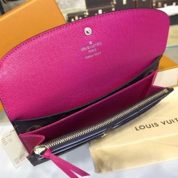 Replica Louis Vuitton Brown Monogram Red Snap Emilie Wallet