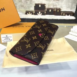 Replica Louis Vuitton Brown Monogram Brown Interior Emilie Wallet