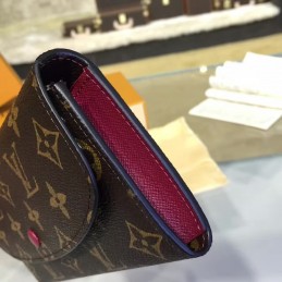 Replica Louis Vuitton Brown Monogram Brown Interior Emilie Wallet