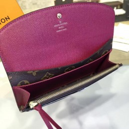 Replica Louis Vuitton Brown Monogram Brown Interior Emilie Wallet