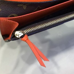 Replica Louis Vuitton Brown Monogram Burgundy Interior Emilie Wallet