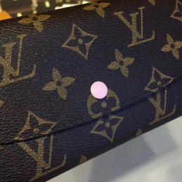 Replica Louis Vuitton Brown Monogram Black Interior Emilie Wallet