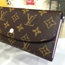 Replica Louis Vuitton Brown Monogram Black Interior Emilie Wallet