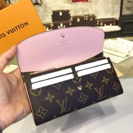 Replica Louis Vuitton Brown Monogram Black Interior Emilie Wallet