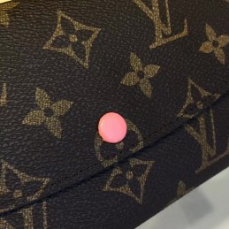 Replica Louis Vuitton Brown Monogram Pink Interior Emilie Wallet