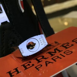 Replica Hermes Black Shark Charm Twilly Handle Bolide 45 Bag