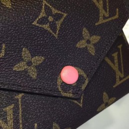 Replica Louis Vuitton Brown Monogram Rose Interior Victorine Wallet