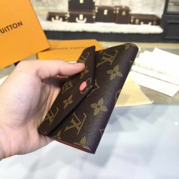 Replica Louis Vuitton Brown Monogram Rose Interior Victorine Wallet