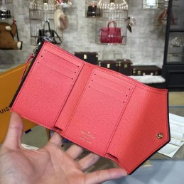 Replica Louis Vuitton Brown Monogram Rose Interior Victorine Wallet