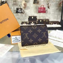 Replica Louis Vuitton Brown Monogram Fuchsia Interior Victorine Wallet