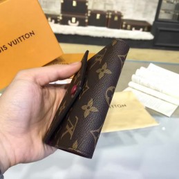 Replica Louis Vuitton Brown Monogram Fuchsia Interior Victorine Wallet