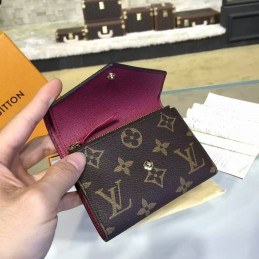 Replica Louis Vuitton Brown Monogram Fuchsia Interior Victorine Wallet