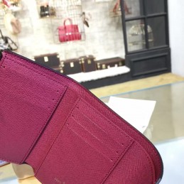 Replica Louis Vuitton Brown Monogram Fuchsia Interior Victorine Wallet