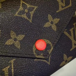 Replica Louis Vuitton Brown Monogram Red Interior Victorine Wallet