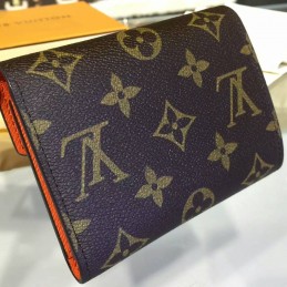 Replica Louis Vuitton Brown Monogram Red Interior Victorine Wallet