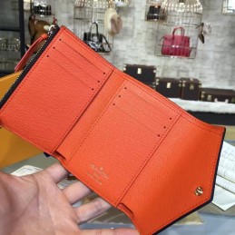 Replica Louis Vuitton Brown Monogram Red Interior Victorine Wallet