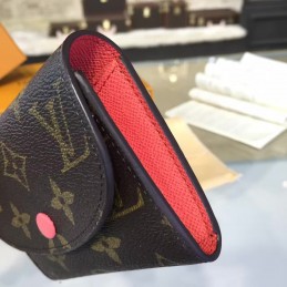 Replica Louis Vuitton Brown Monogram Red Snap Rosalie Coin Purse