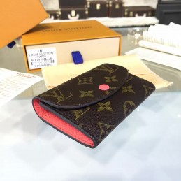 Replica Louis Vuitton Brown Monogram Red Snap Rosalie Coin Purse