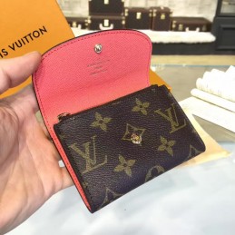 Replica Louis Vuitton Brown Monogram Red Snap Rosalie Coin Purse