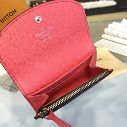Replica Louis Vuitton Brown Monogram Red Snap Rosalie Coin Purse