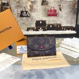 Replica Louis Vuitton Brown Monogram Pink Snap Rosalie Coin Purse