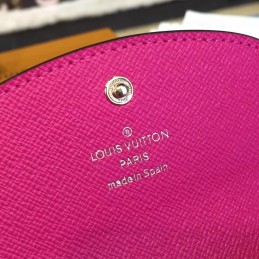 Replica Louis Vuitton Brown Monogram Fuchsia Snap Rosalie Coin Purse