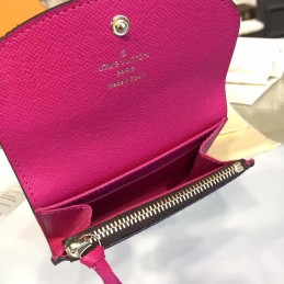 Replica Louis Vuitton Brown Monogram Fuchsia Snap Rosalie Coin Purse