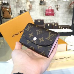 Replica Louis Vuitton Brown Monogram Black Snap Rosalie Coin Purse