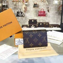 Replica Louis Vuitton Brown Monogram Black Snap Rosalie Coin Purse