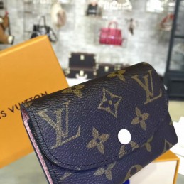 Replica Louis Vuitton Brown Monogram Black Snap Rosalie Coin Purse