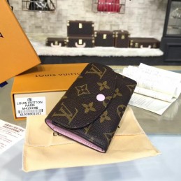 Replica Louis Vuitton Brown Monogram Black Snap Rosalie Coin Purse