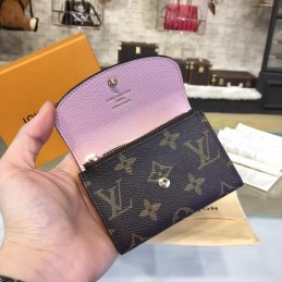 Replica Louis Vuitton Brown Monogram Black Snap Rosalie Coin Purse