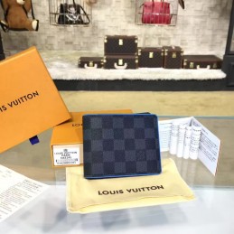 Replica Louis Vuitton Dark Gray Damier Graphite Multiple Wallet