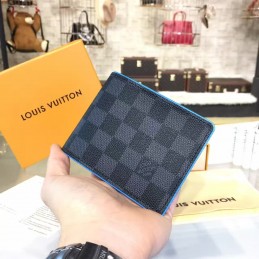 Replica Louis Vuitton Dark Gray Damier Graphite Multiple Wallet